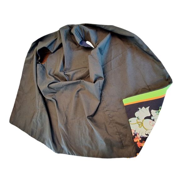 Halloween Vest Whimsical Cotton black orange lime Ghosts Homemade VTG small med - Picture 11 of 11